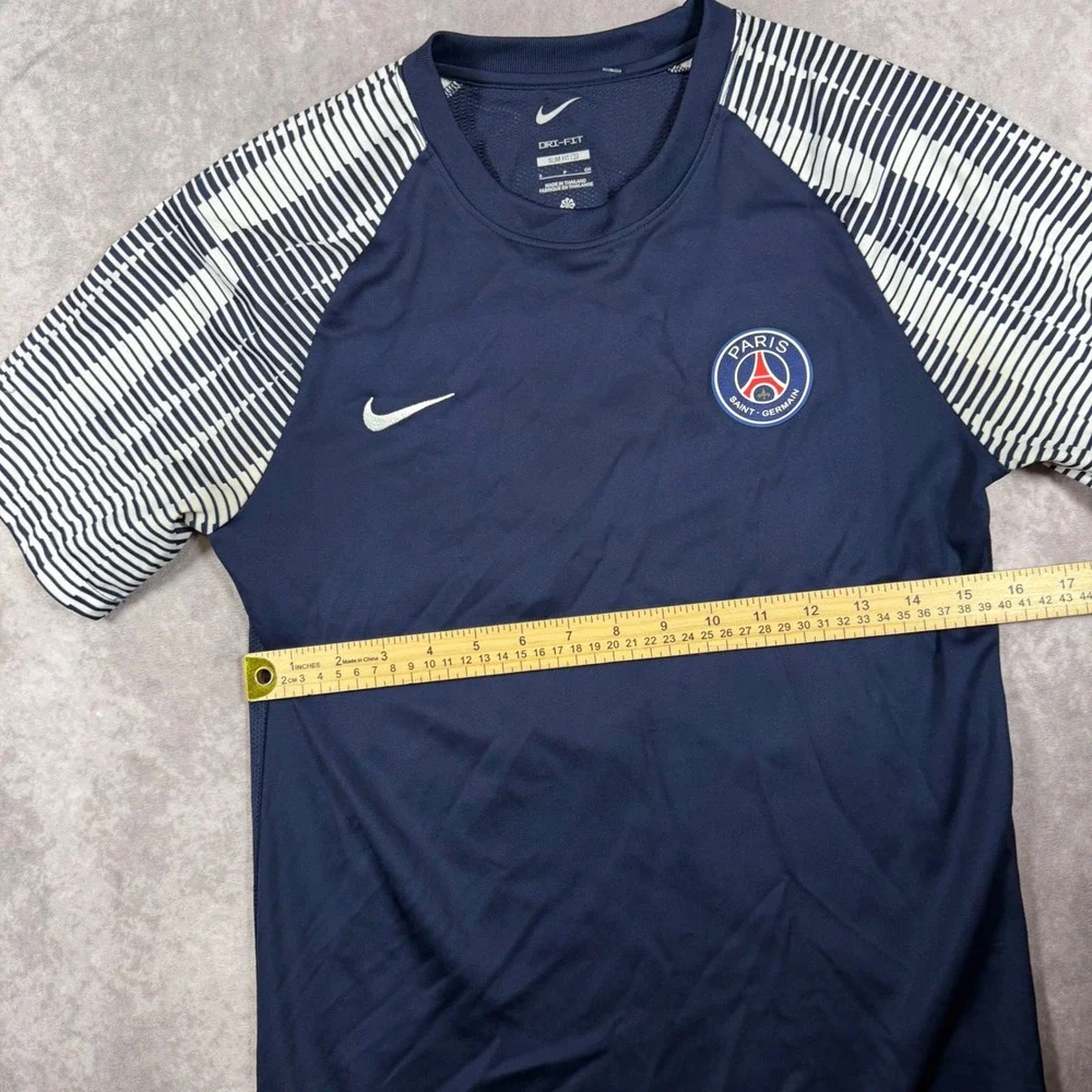 Nike PSG Paris Saint-Germain Dri-FIT Soccer Training Jersey Navy Blue Small
